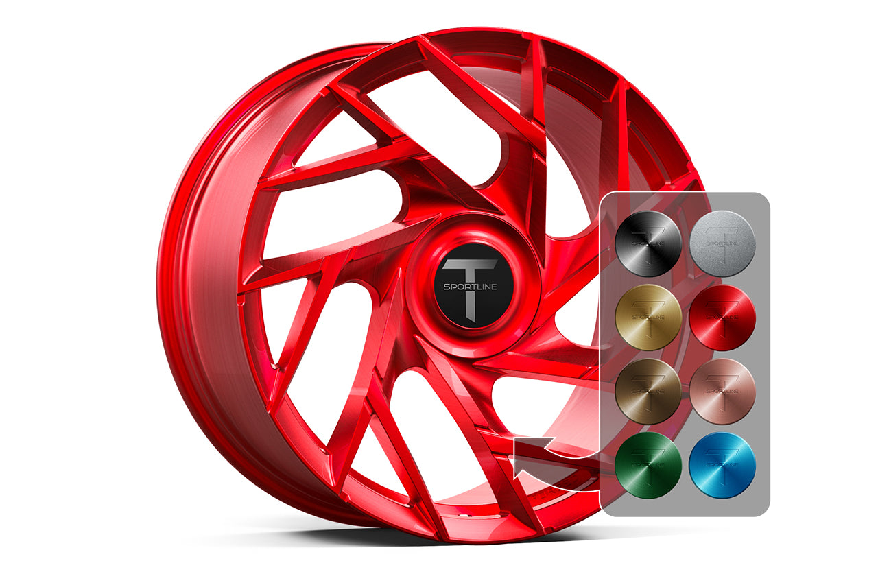 TS117D 21" Superwide Tesla Model S Plaid & Long Range Fully Forged Lightweight Tesla Wheels and Tire Packages