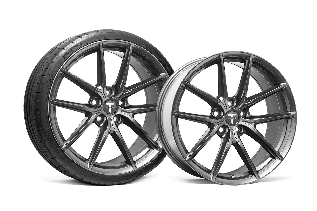 TSF 21" Tesla Model S Long Range & Plaid Wheel and Tire Package (Set of 4)