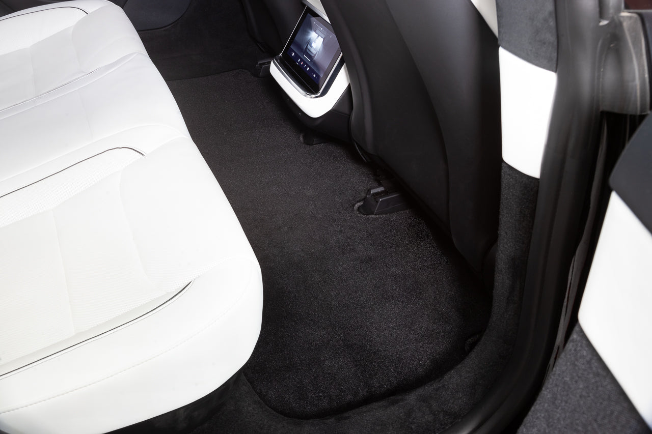Tesla Model S Plaid & Long Range Precision Fit Customizable Premium 28oz Carpet Floor & Cargo Mats, 2021-Present