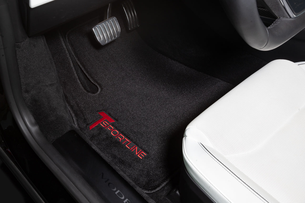 Tesla Model Y Precision Fit Customizable Premium 28oz Carpet Floor & Cargo Mats