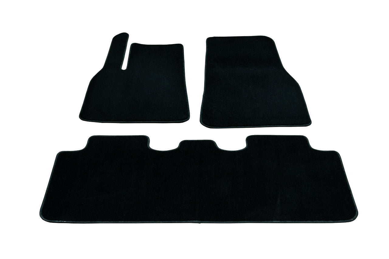 Tesla Model Y Precision Fit Customizable Premium 28oz Carpet Floor & Cargo Mats