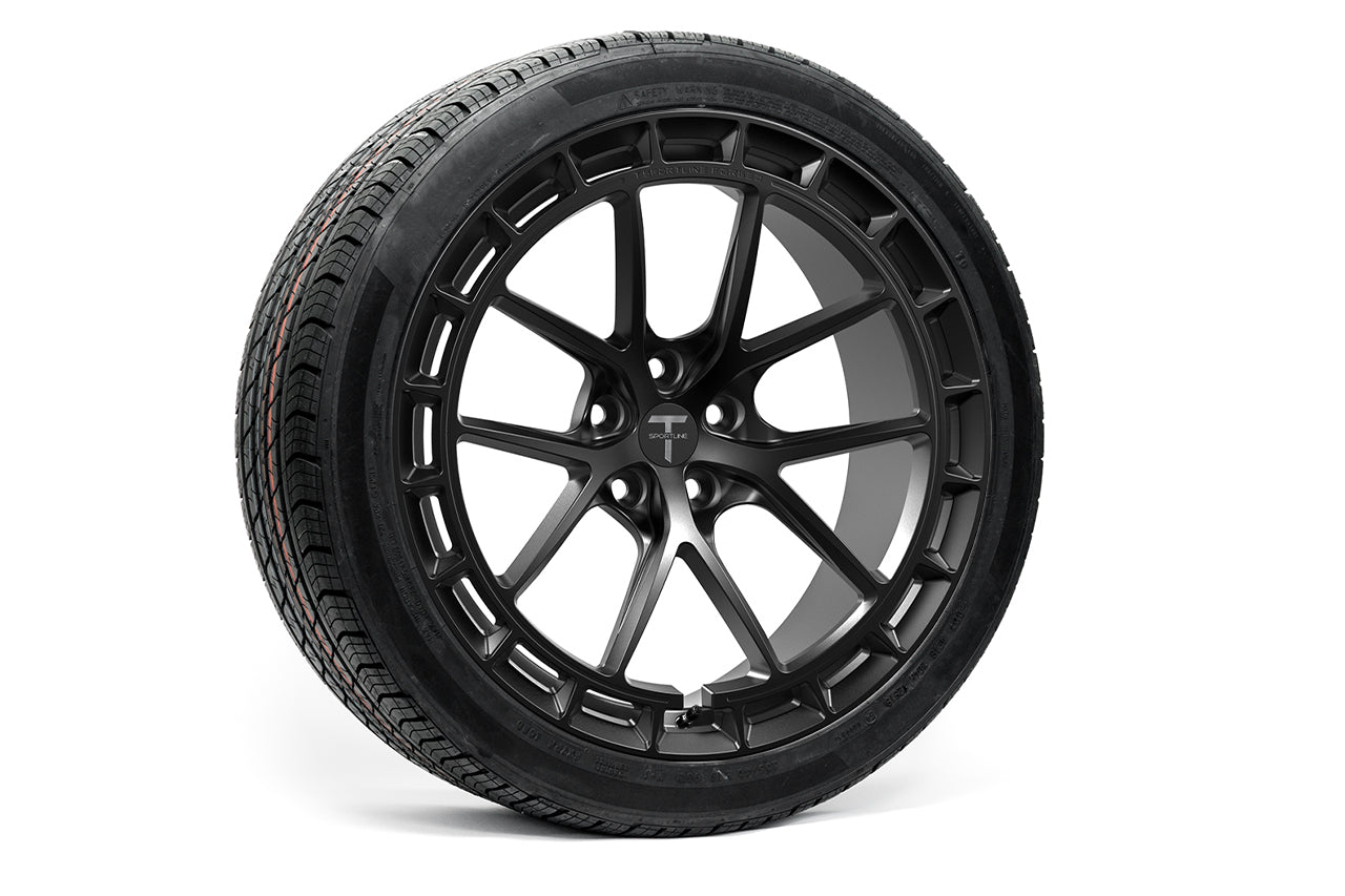 TSW115A Aero 19" Superwide Tesla Model 3 Fully Forged Lightweight Tesla Wheel and Tire Package (Set of 4)