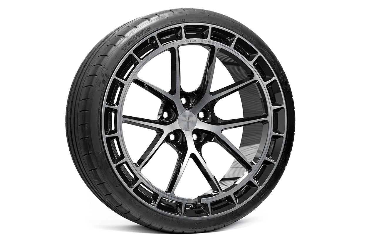 TSW115A Aero 21" Superwide Tesla Model S Plaid & Long Range Fully Forged Lightweight Tesla Wheel and Tire Package (Set of 4)