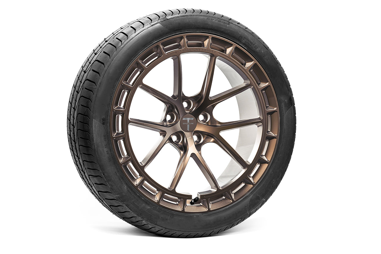 TSW115A Aero 20" Superwide Tesla Model S Plaid & Long Range Fully Forged Lightweight Tesla Wheel and Tire Package (Set of 4)