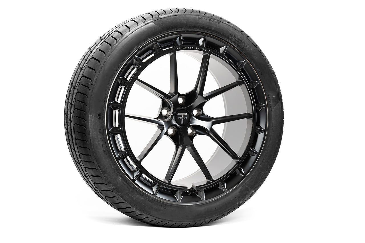 TSW115A Aero 20" Superwide Tesla Model S Plaid & Long Range Fully Forged Lightweight Tesla Wheel and Tire Package (Set of 4)