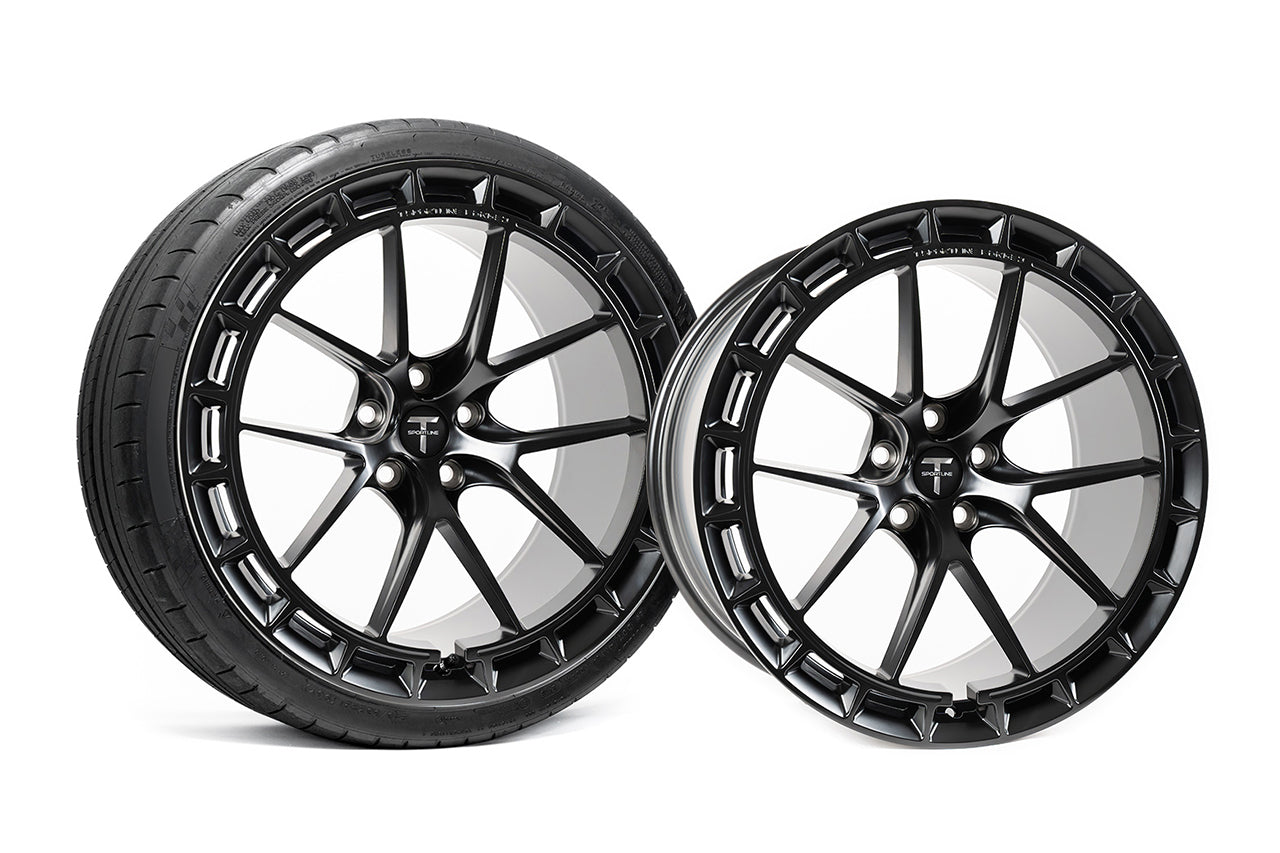 TSW115A Aero 21" Superwide Tesla Model S Plaid & Long Range Fully Forged Lightweight Tesla Wheel and Tire Package (Set of 4)
