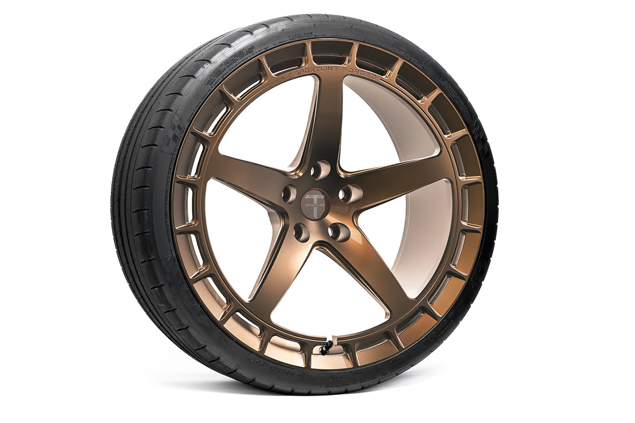 TSW150A 21" Tesla Model S Plaid & Long Range Fully Forged Lightweight Tesla Wheel and Tire Package (Set of 4)