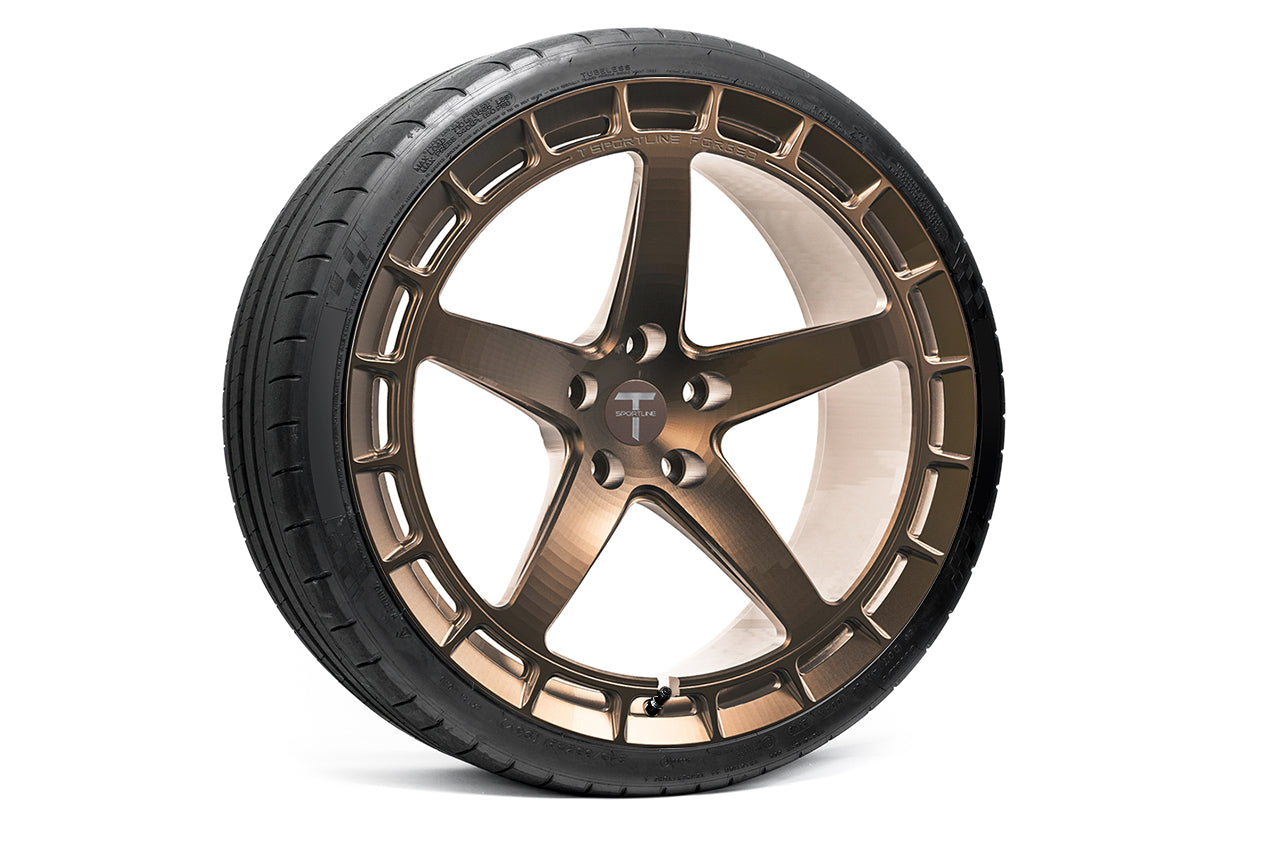 TSW150A 21" Tesla Model S Plaid & Long Range Fully Forged Lightweight Tesla Wheel and Tire Package (Set of 4)