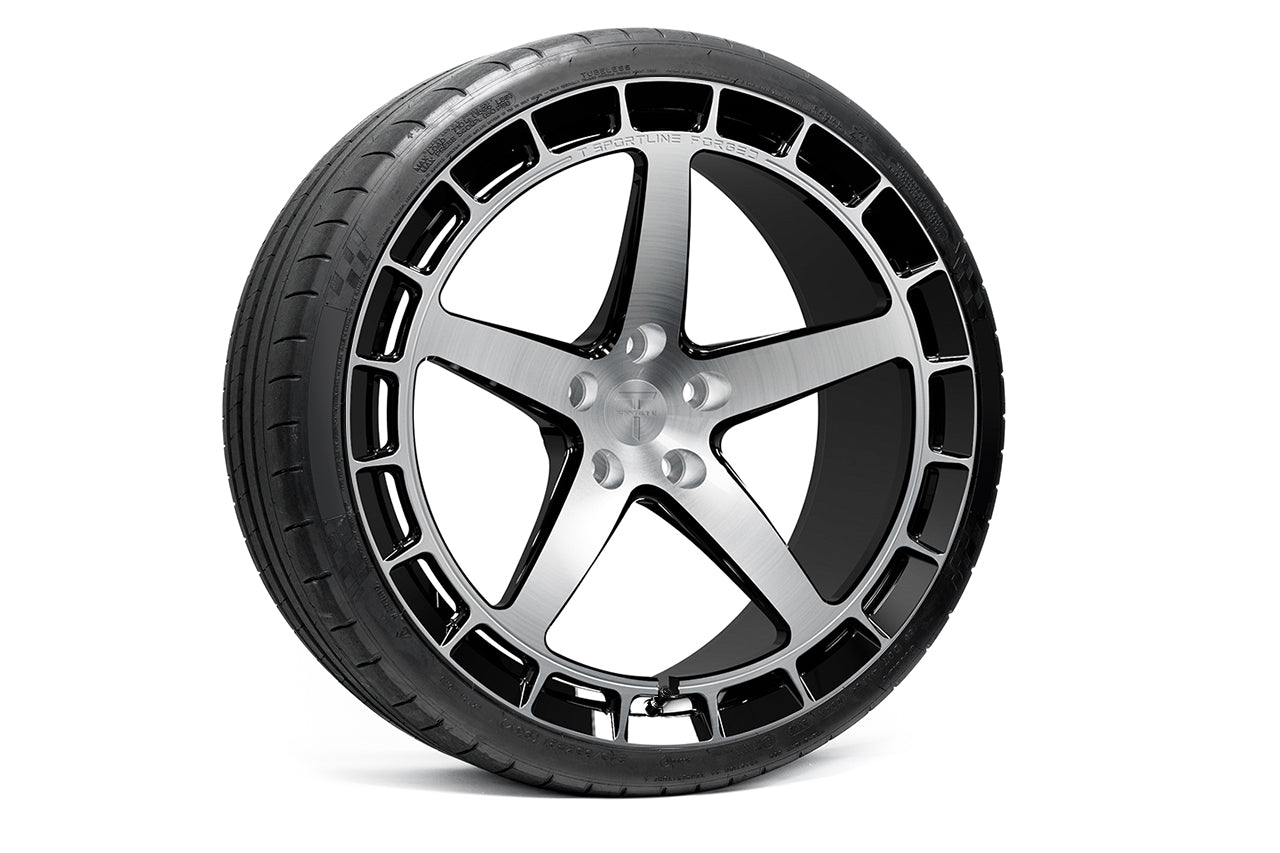 TSW150A 21" Tesla Model S Plaid & Long Range Fully Forged Lightweight Tesla Wheel and Tire Package (Set of 4)
