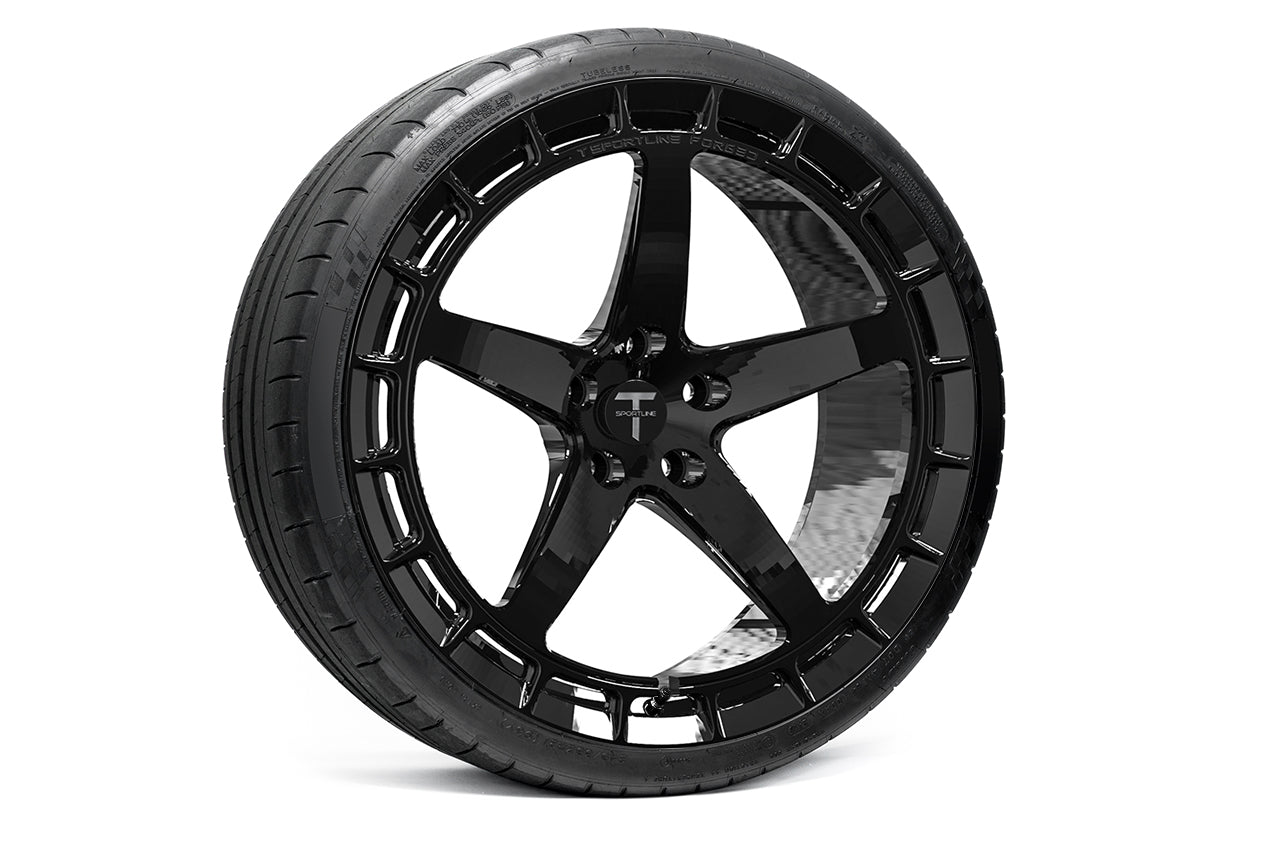 TSW150A 21" Tesla Model S Plaid & Long Range Fully Forged Lightweight Tesla Wheel and Tire Package (Set of 4)