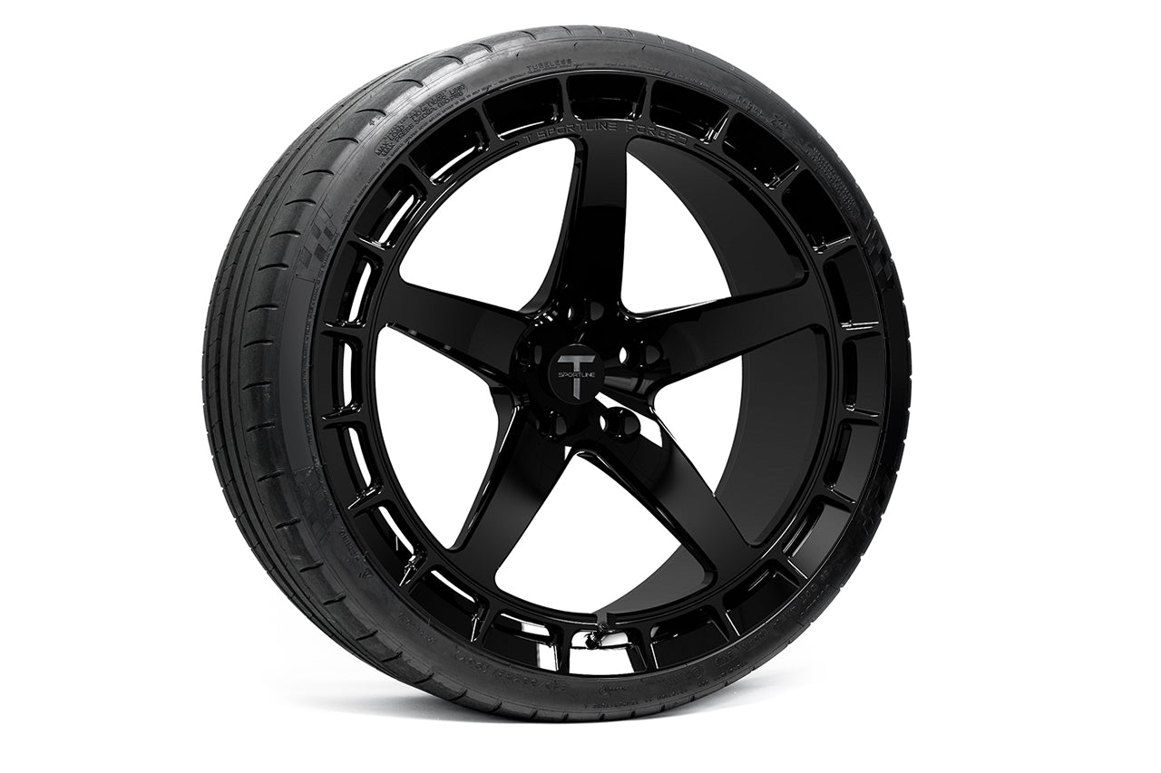 TSW150A 21" Tesla Model S Plaid & Long Range Fully Forged Lightweight Tesla Wheel and Tire Package (Set of 4)