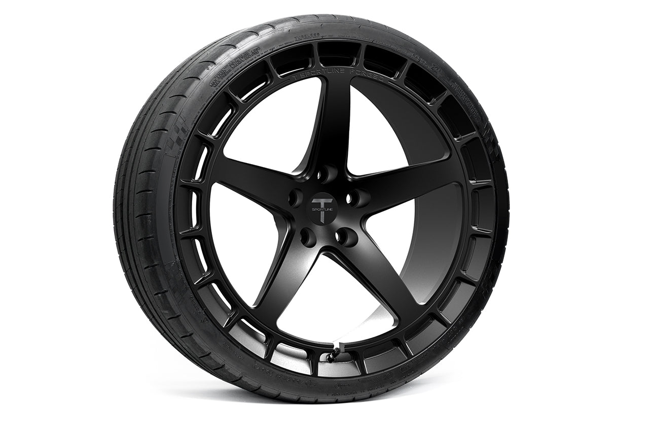 TSW150A 21" Tesla Model S Plaid & Long Range Fully Forged Lightweight Tesla Wheel and Tire Package (Set of 4)