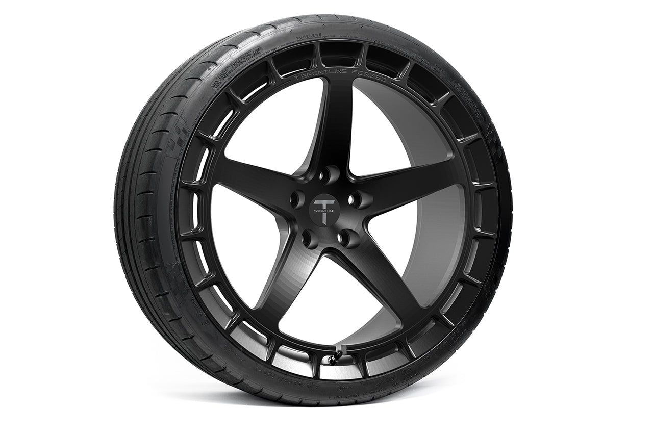 TSW150A 21" Tesla Model S Plaid & Long Range Fully Forged Lightweight Tesla Wheel and Tire Package (Set of 4)