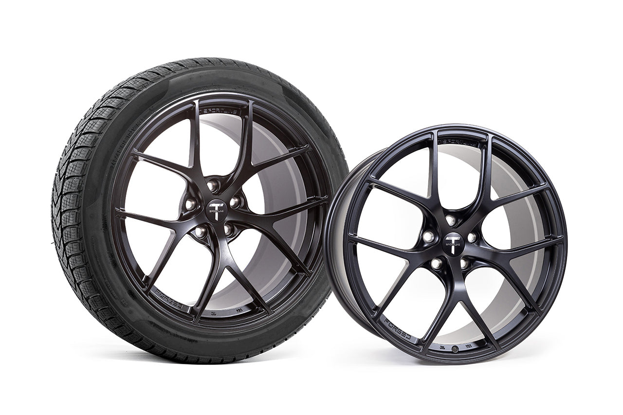 TXL115 19" Tesla Model S Long Range & Plaid Fully Forged Lightweight Tesla Wheel and Tire Package (Set of 4)