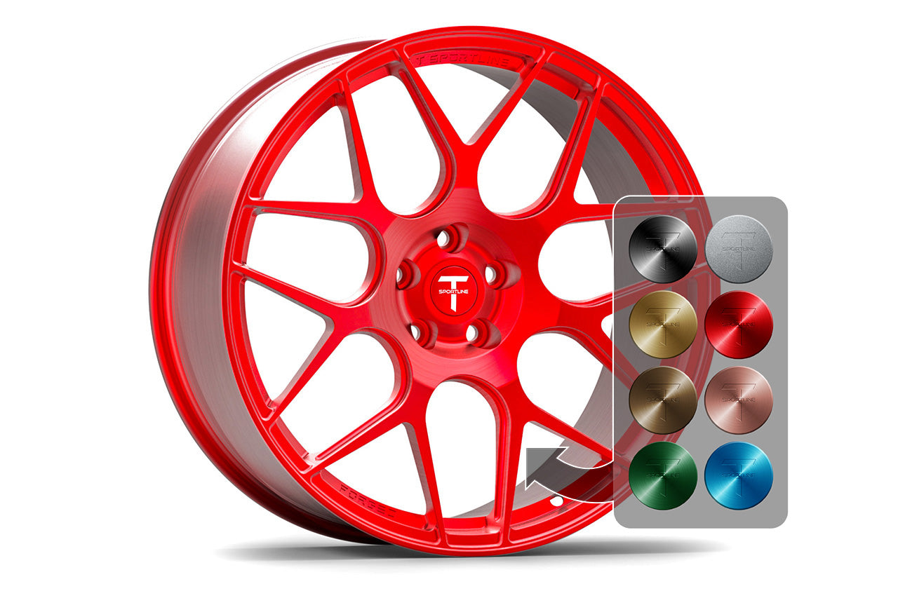 TXL117 21" Tesla Model S Plaid & Long Range Fully Forged Lightweight Tesla Wheel and Tire Package (Set of 4)