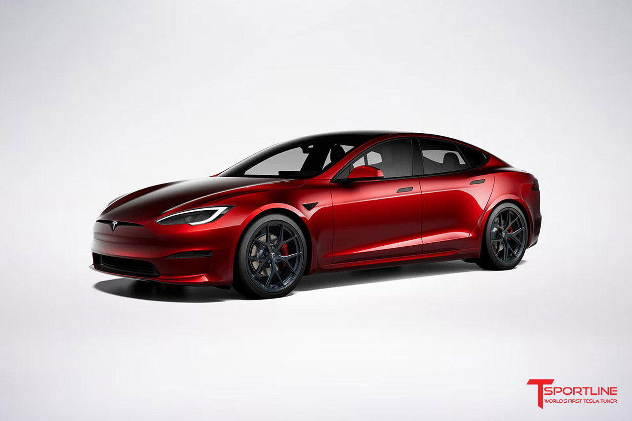 TXL115 21" Tesla Model S Plaid & Long Range Fully Forged Lightweight Tesla Wheel and Tire Package (Set of 4)