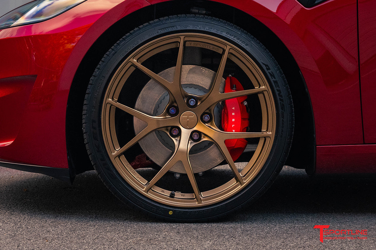 TXL115 20" Tesla Model 3 Fully Forged Lightweight Tesla Wheel and Tire Package (Set of 4)
