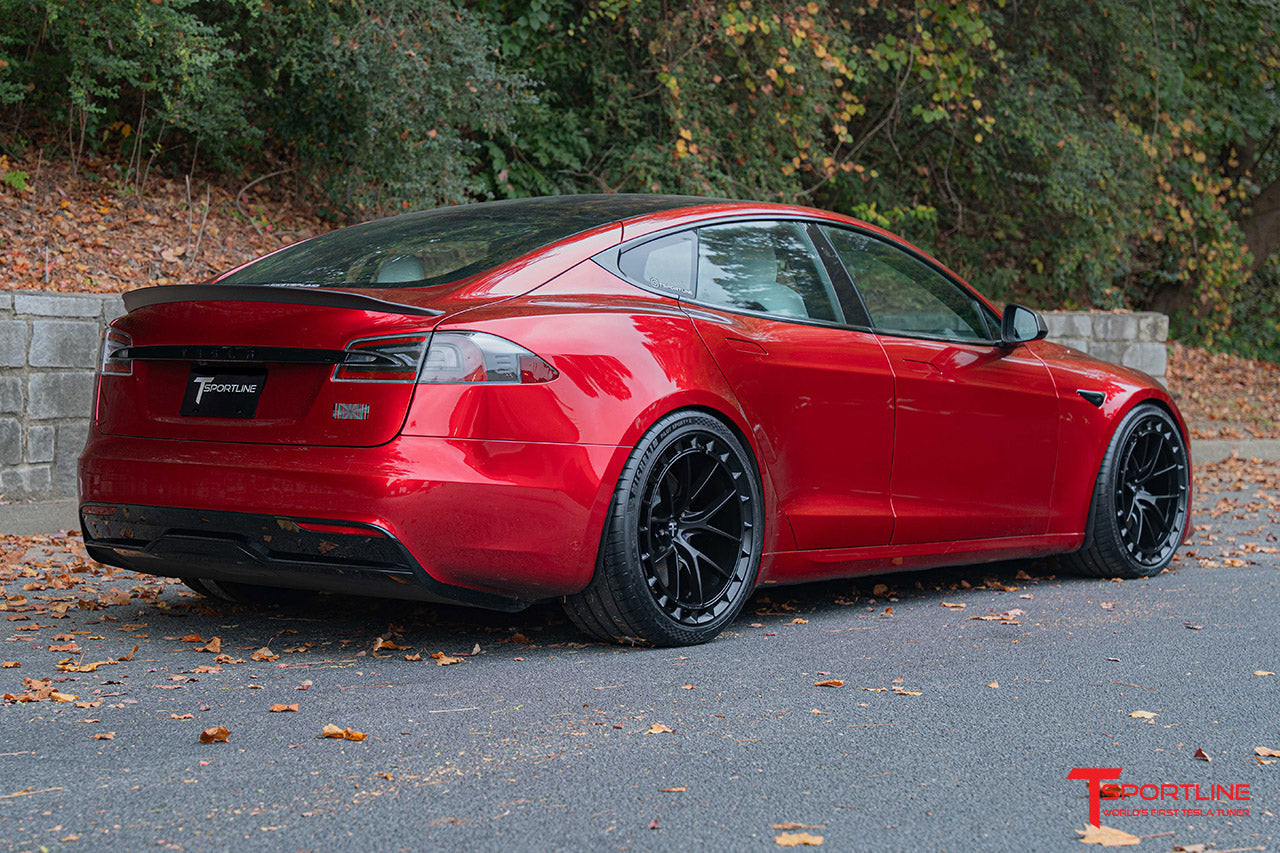 TSW115A Aero 21" Superwide Tesla Model S Plaid & Long Range Fully Forged Lightweight Tesla Wheel and Tire Package (Set of 4)