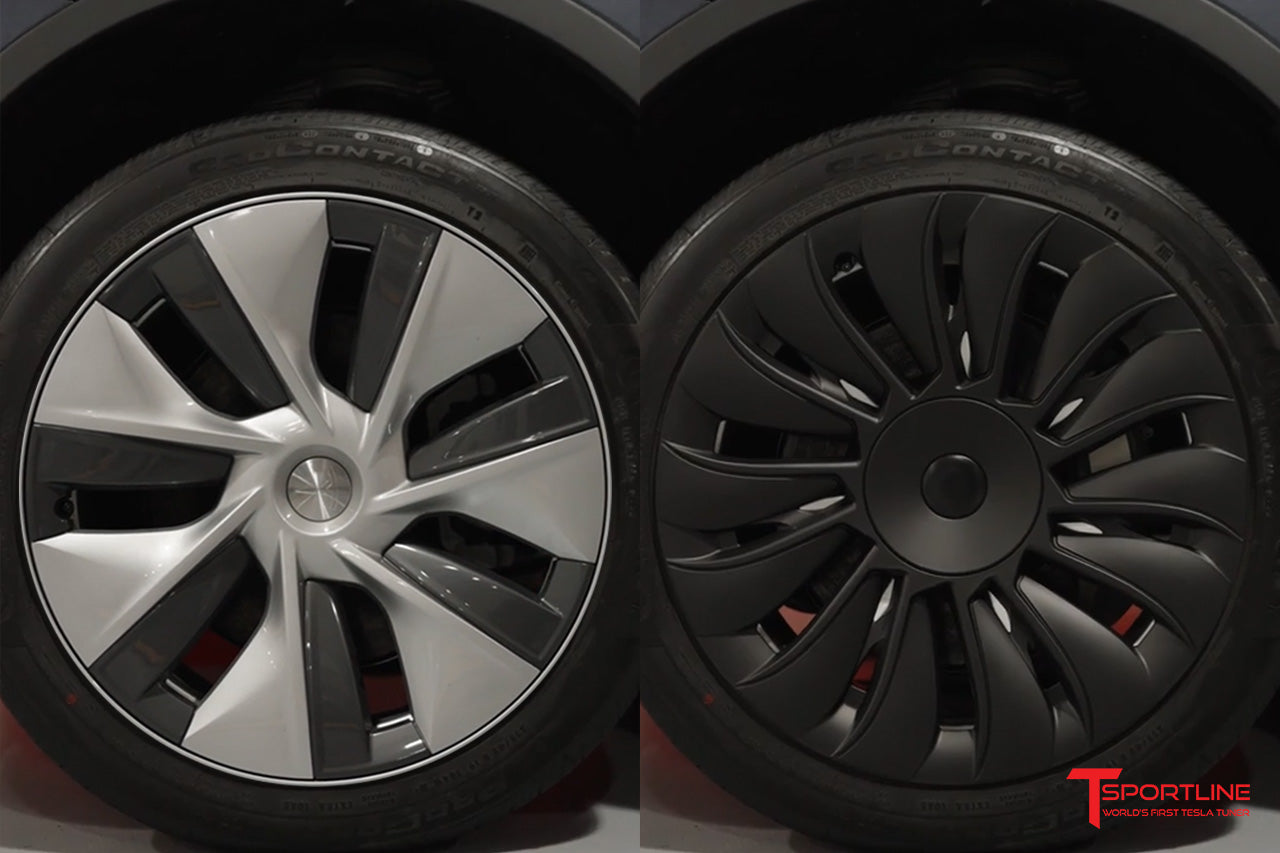 TSY14 Tesla Model Y Uberturbine Styled Aero Wheel Cover for 19" Factory Tesla Wheel