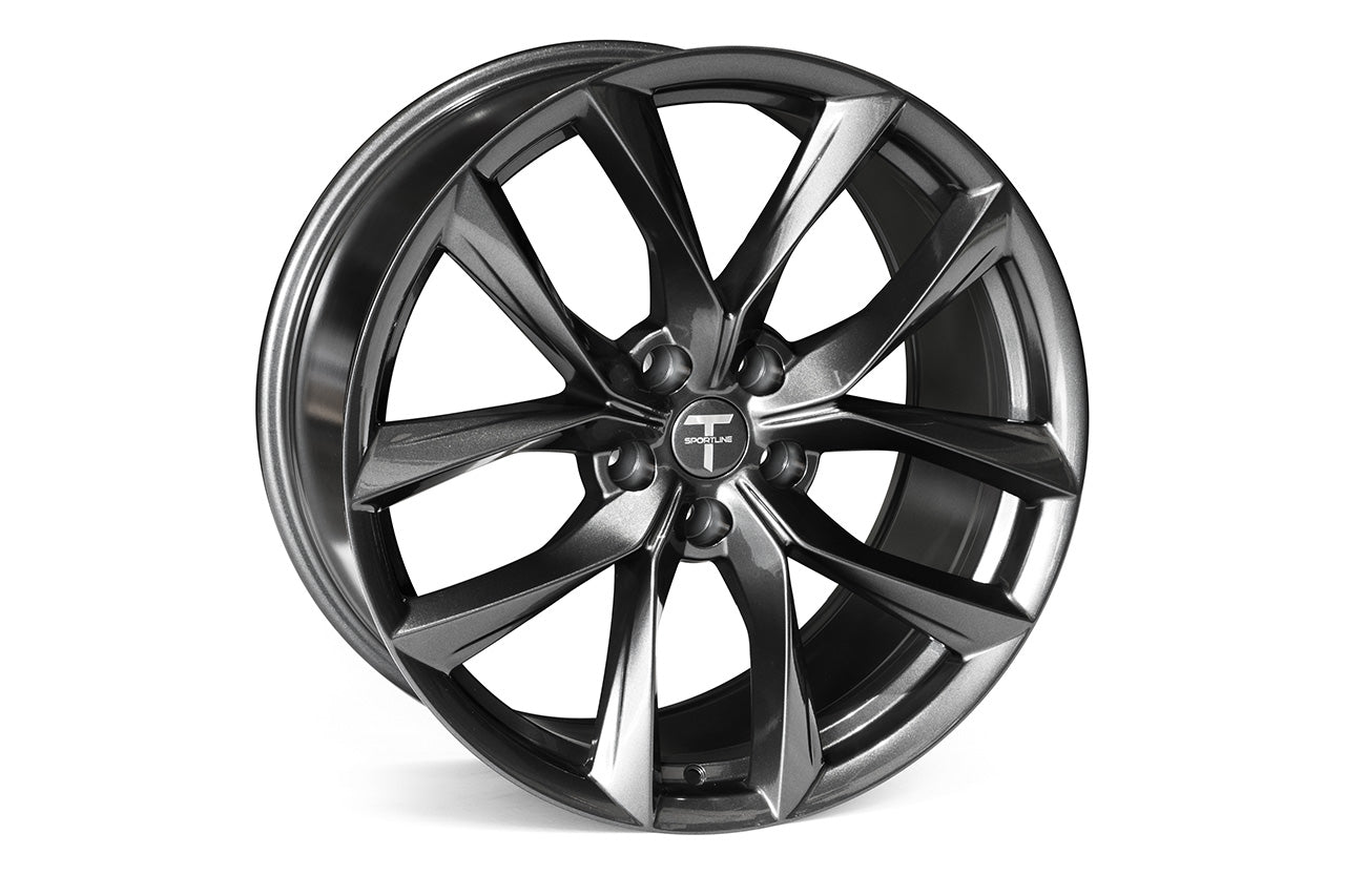 Tesla Model Y 20 inch Arachnid Style TST Flow Forged Tesla Aftermarket Wheels in Space Gray