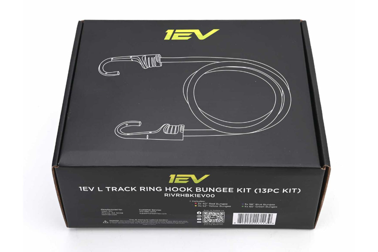 13 pc Assorted Medium & Long Bungee Cord Straps and Tote Kit - Tesla Cybertruck Bed