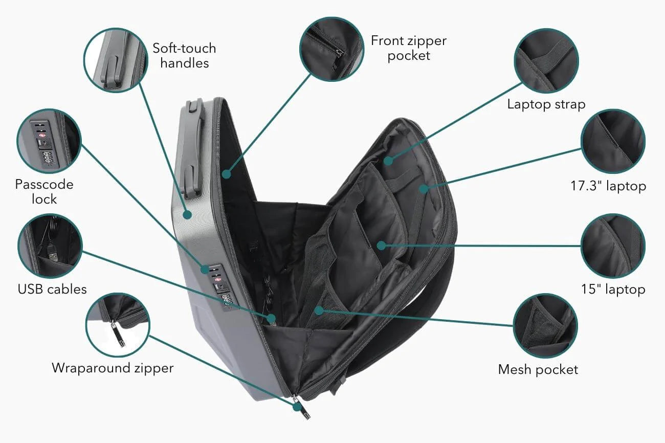 CyberBackPack 2.0 - Hardcover Laptop and Gear Back Pack for Tesla CyberTruck Enthusiasts