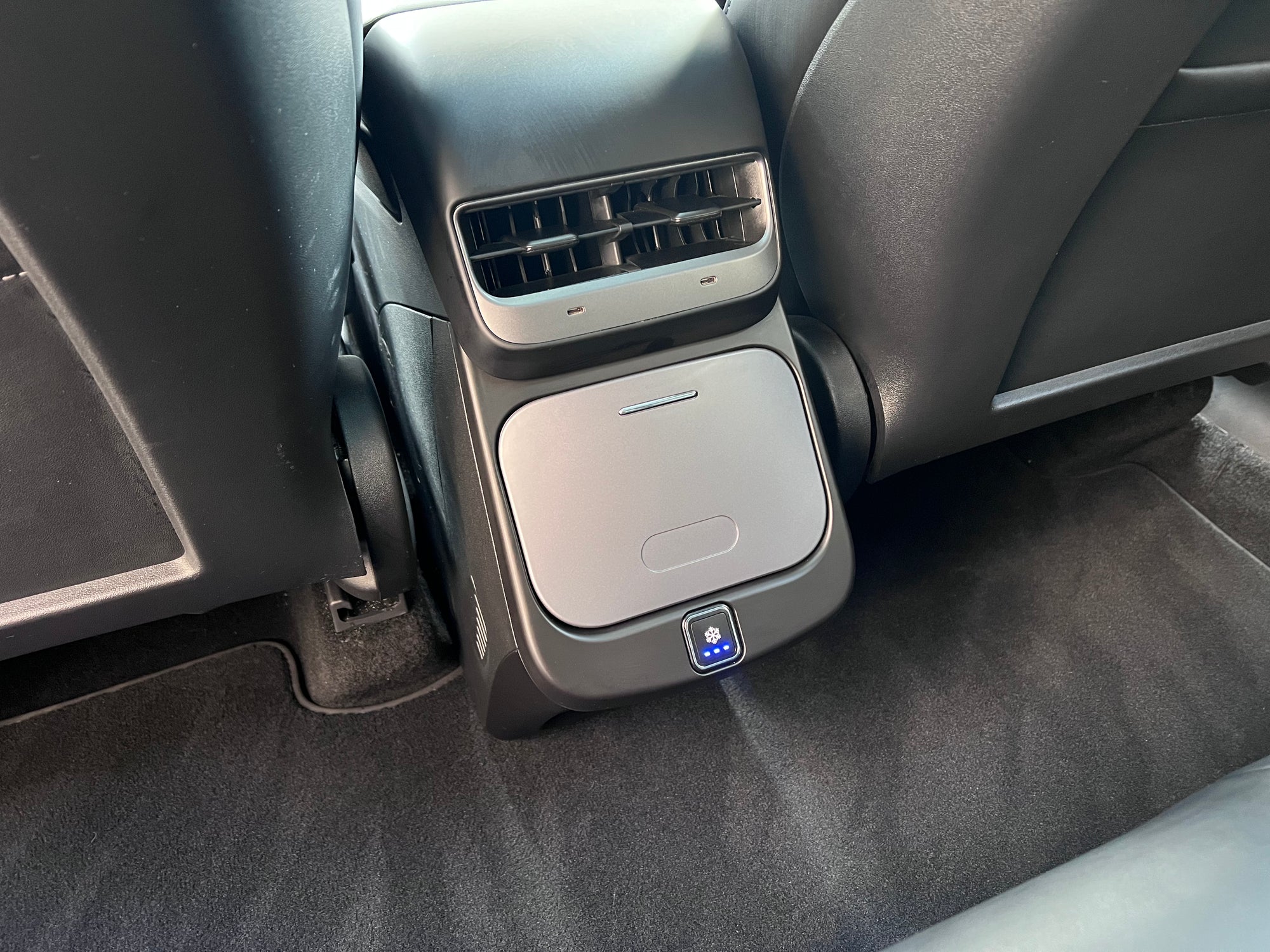 Tesla Model Y Middle Console Integrated & Powered Drink Cooler