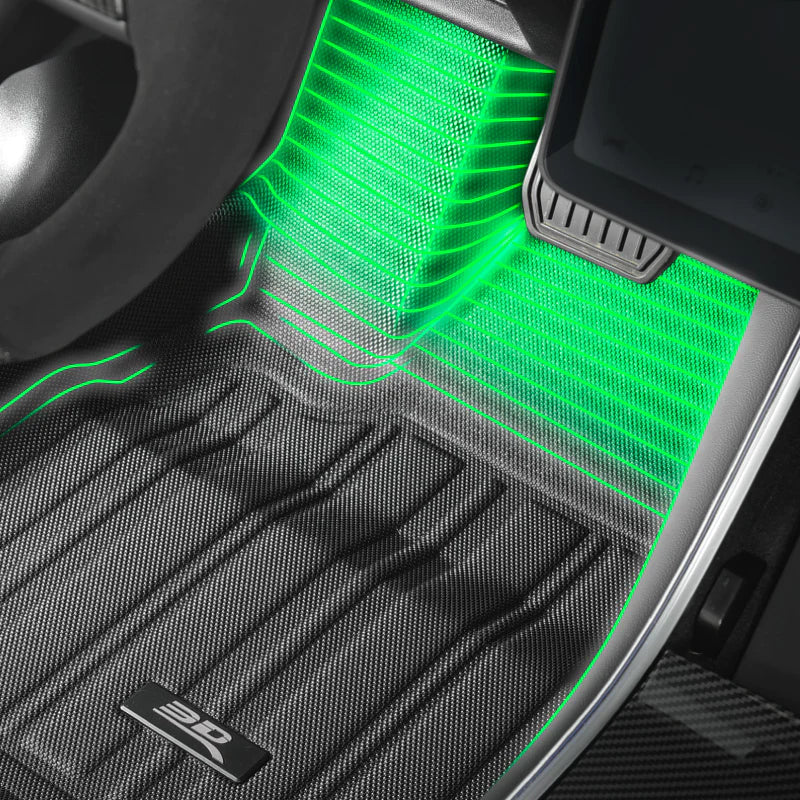 Tesla Model 3 MAXpider 3D Elitect All-Weather Custom Fit Floor Liner Mats (set of 3)