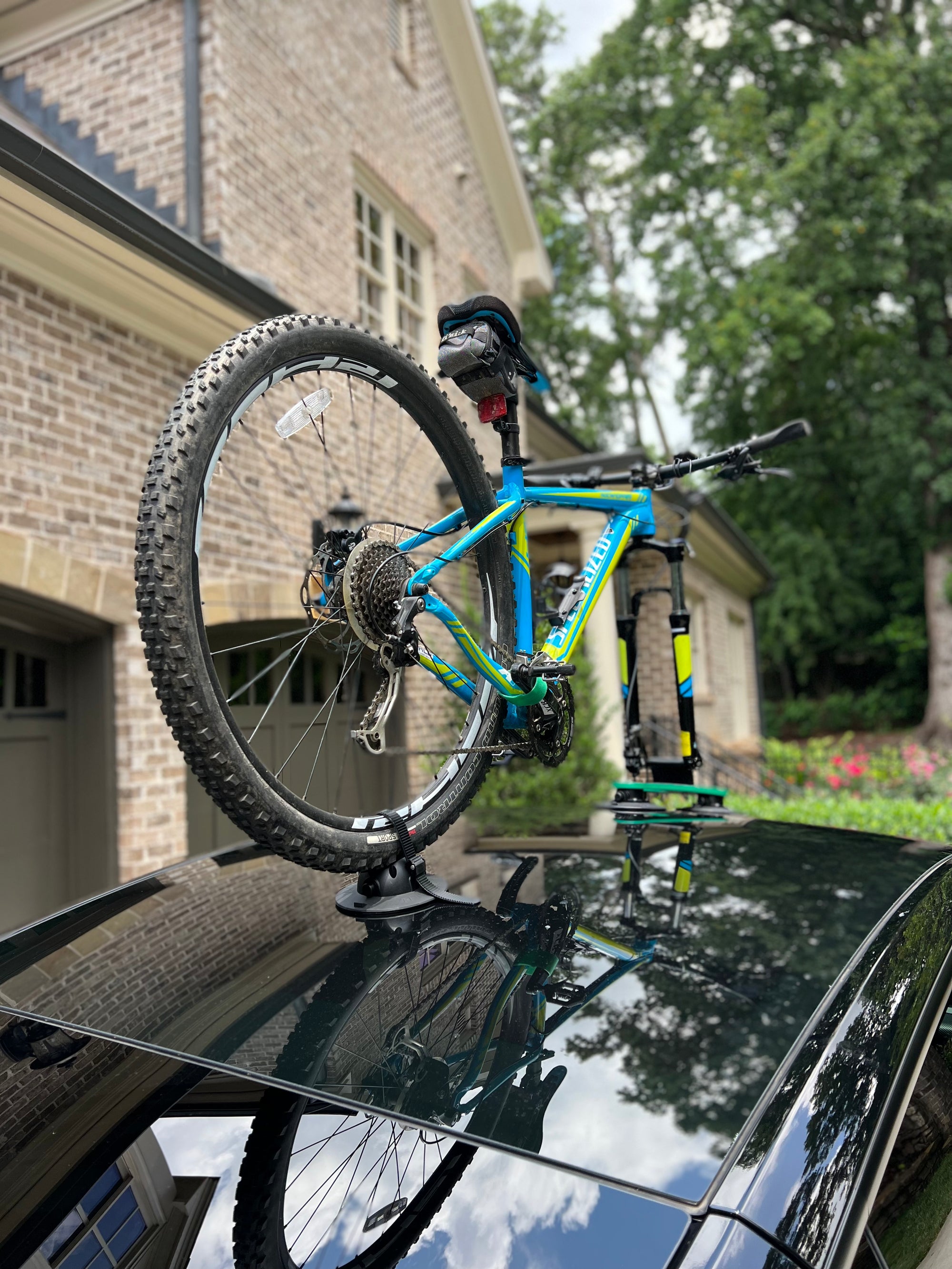 Tesla Vacuum Cup Quick Mount Roof Road & Mountain Bike TreeFrog Pro 1 Single Carrier Rack - One Bicycle