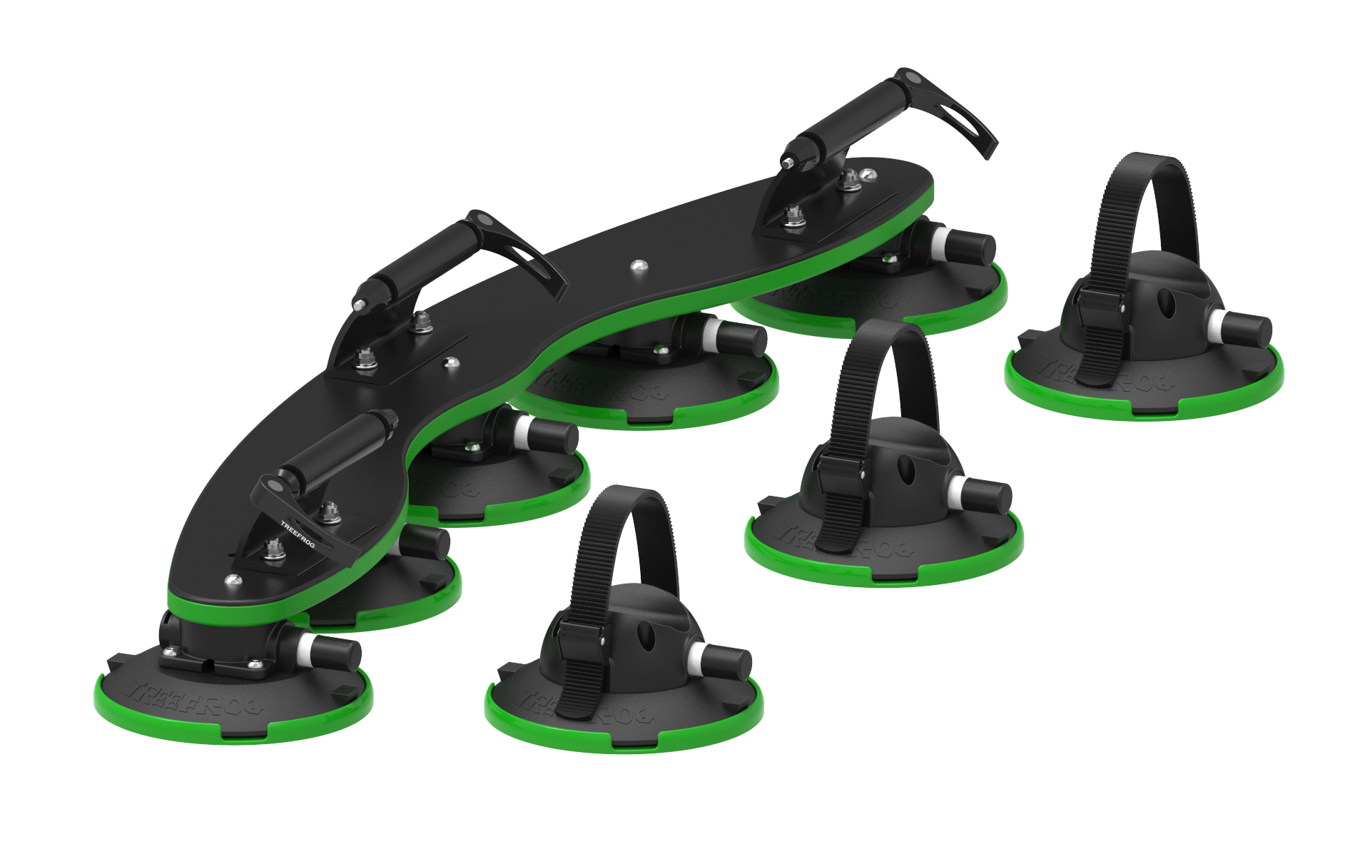 Tesla Vacuum Cup Quick Mount Roof Road & Mountain Bike TreeFrog Pro 3 Triple Carrier Rack - Three Bicycles