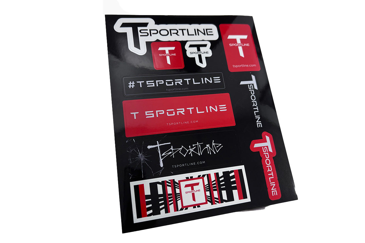 T Sportline Logo, Tesla Cybertruck Window Crack, Plaid Decal & Sticker 10-Pack