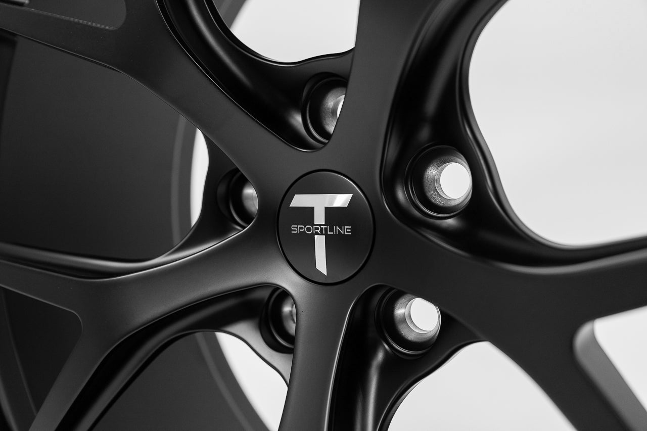 TXL115 21" Tesla Model S Plaid & Long Range Fully Forged Lightweight Tesla Wheel and Tire Package (Set of 4)