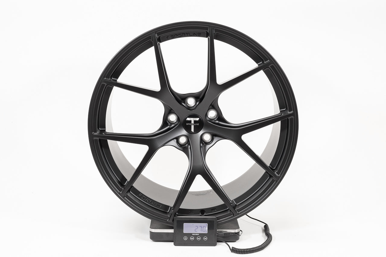 TXL115 21" Tesla Model S Plaid & Long Range Fully Forged Lightweight Tesla Wheel and Tire Package (Set of 4)