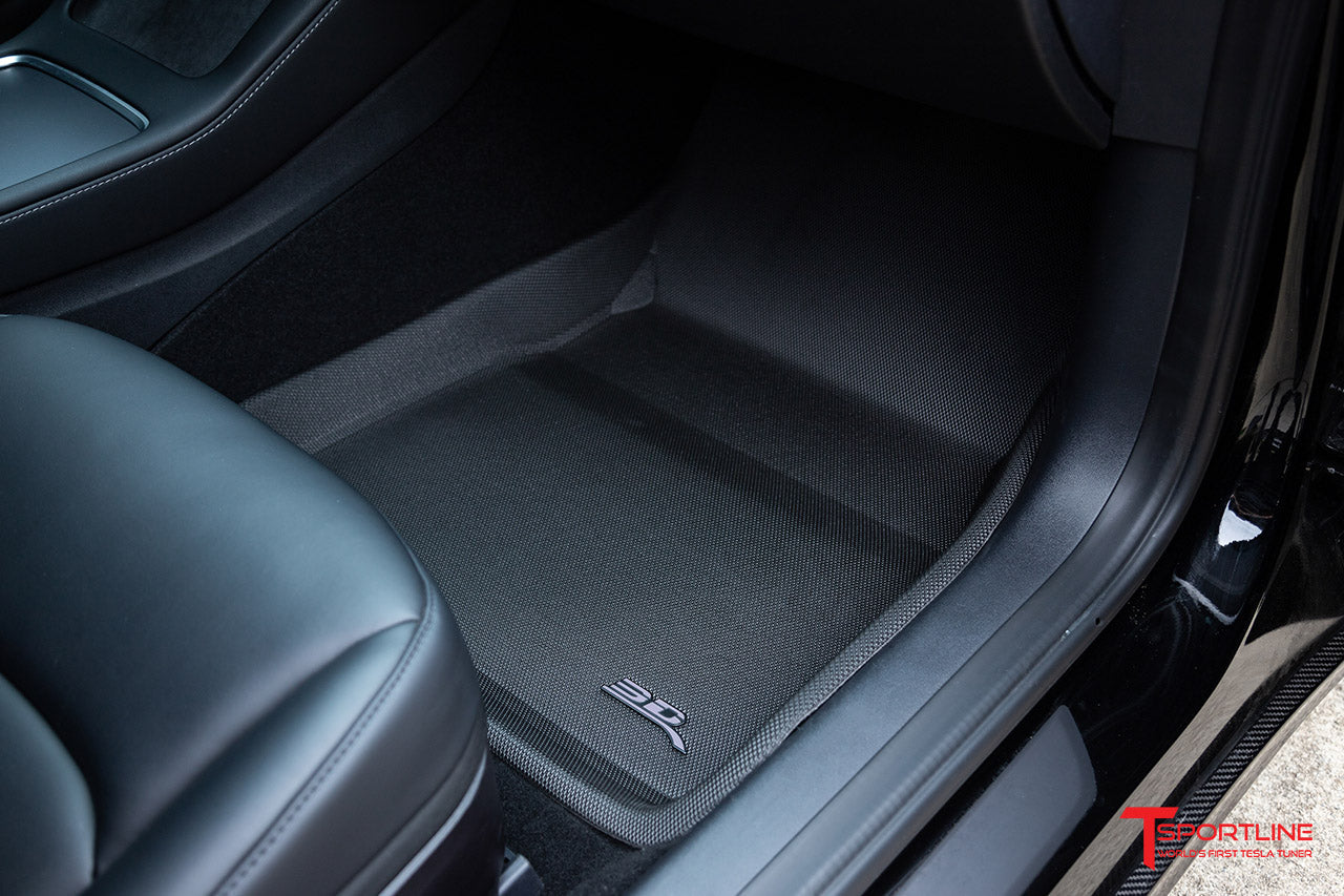 Tesla Model 3 MAXpider 3D Kagu All-Weather Custom Fit Floor Liner Mats (set of 3)