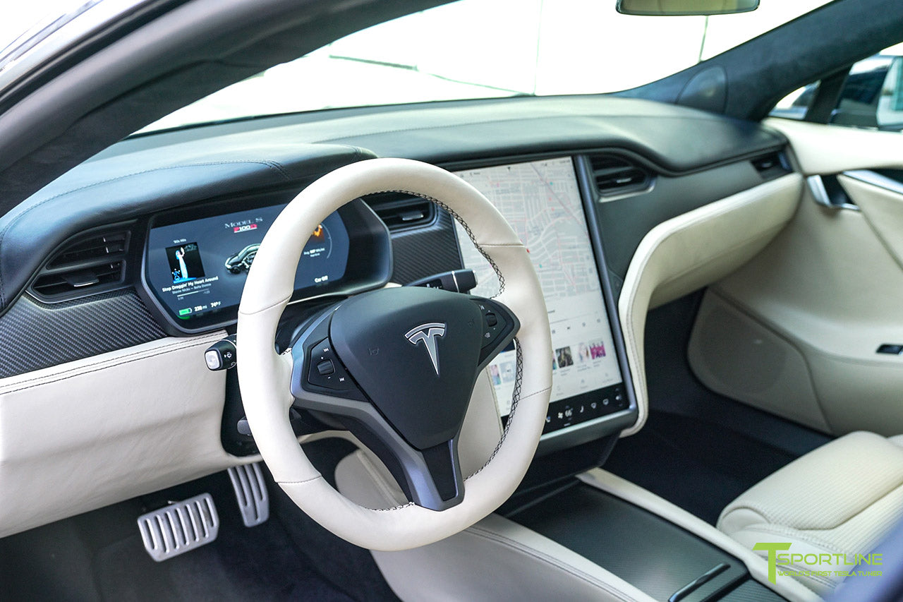 Tesla Model X Steering Wheel Custom Upholstered (2016 - 2020)