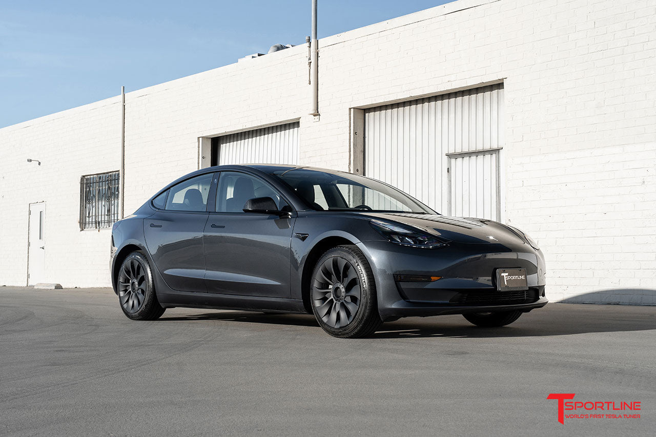 T310d Tesla Model 3 RangeMaxx Directional Uberturbine Styled Aero Wheel Cover Set for 18" Factory Tesla Wheel