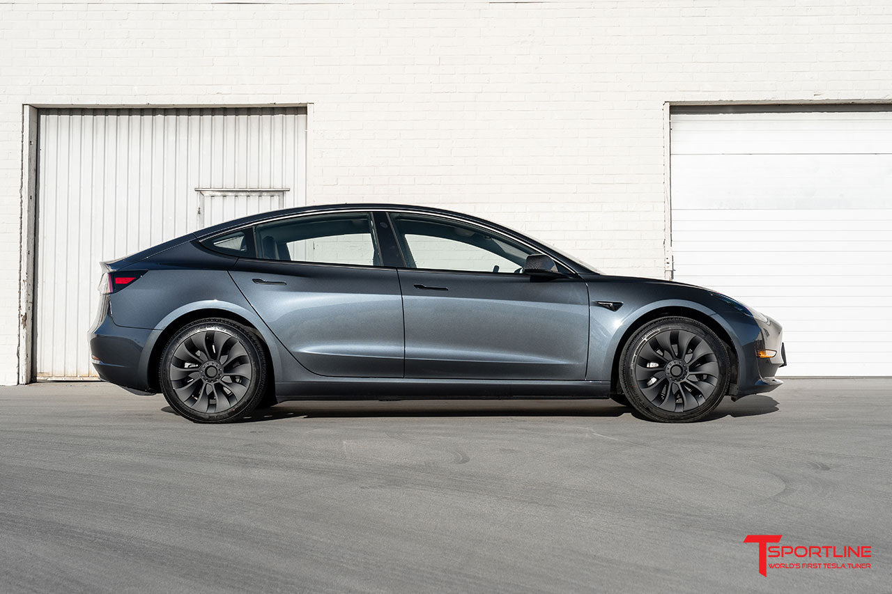 T310d Tesla Model 3 RangeMaxx Directional Uberturbine Styled Aero Wheel Cover Set for 18" Factory Tesla Wheel