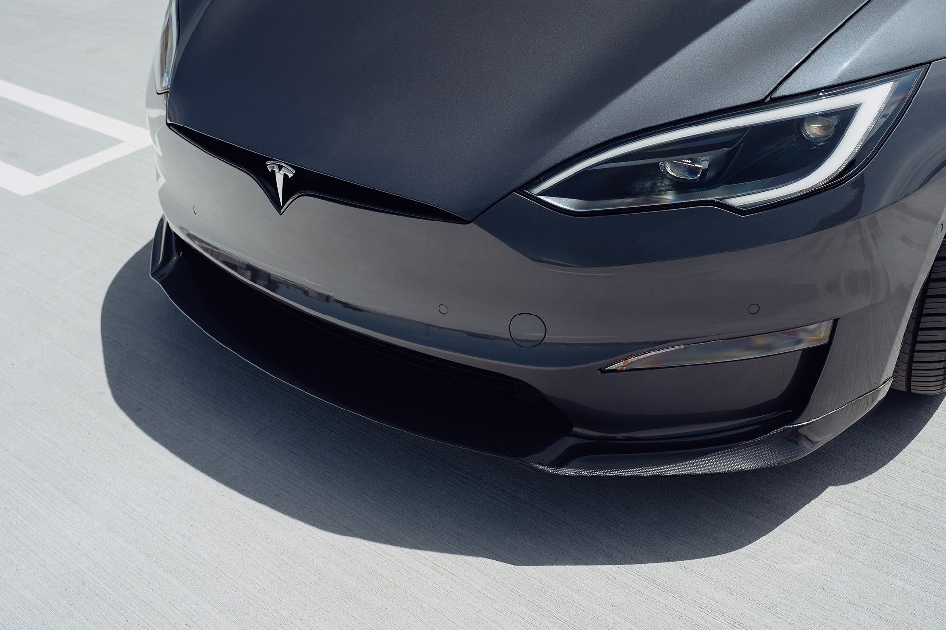 Tesla Model S Long Range & Plaid Carbon Fiber Front Apron (2021 - Present)