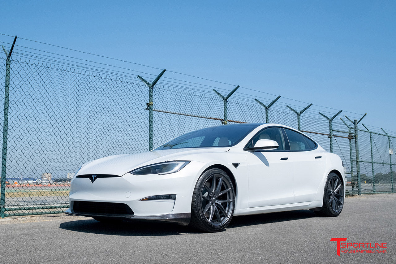 Tesla Model S Long Range & Plaid Carbon Fiber Front Apron (2021 - Present)