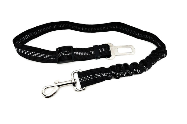 Anti-Shock Dog Car Seat Belt - Bungee Leash Clip For Vehicle Travel Safety, Adjustable 50-84cm, Black - View #6