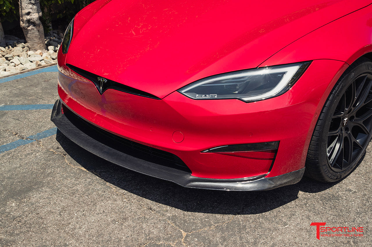 Tesla Model S Long Range & Plaid Carbon Fiber Front Apron (2021 - Present)