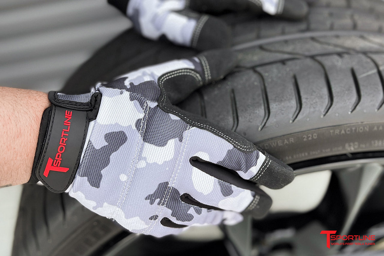 T Sportline S3XY Camo Tesla Wheel & Tire Mounting Mechanics Work Gloves