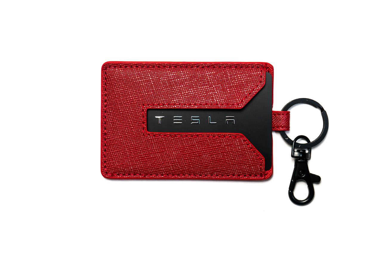 Tesla Model 3 / Y & S / X & Cybertruck Color Matched Leather Key Card Holder
