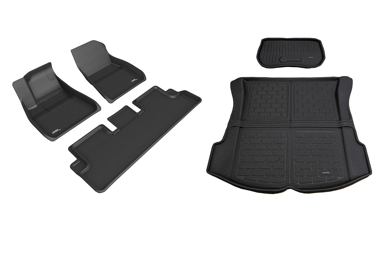 Tesla Model 3 MAXpider 3D Kagu All-Weather Custom Fit Floor Liner Mats (set of 3)