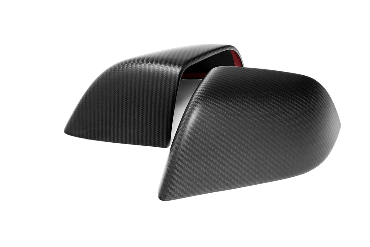Tesla Model 3 Precision Carbon Fiber Side Mirror Caps (Set of 2 Covers)