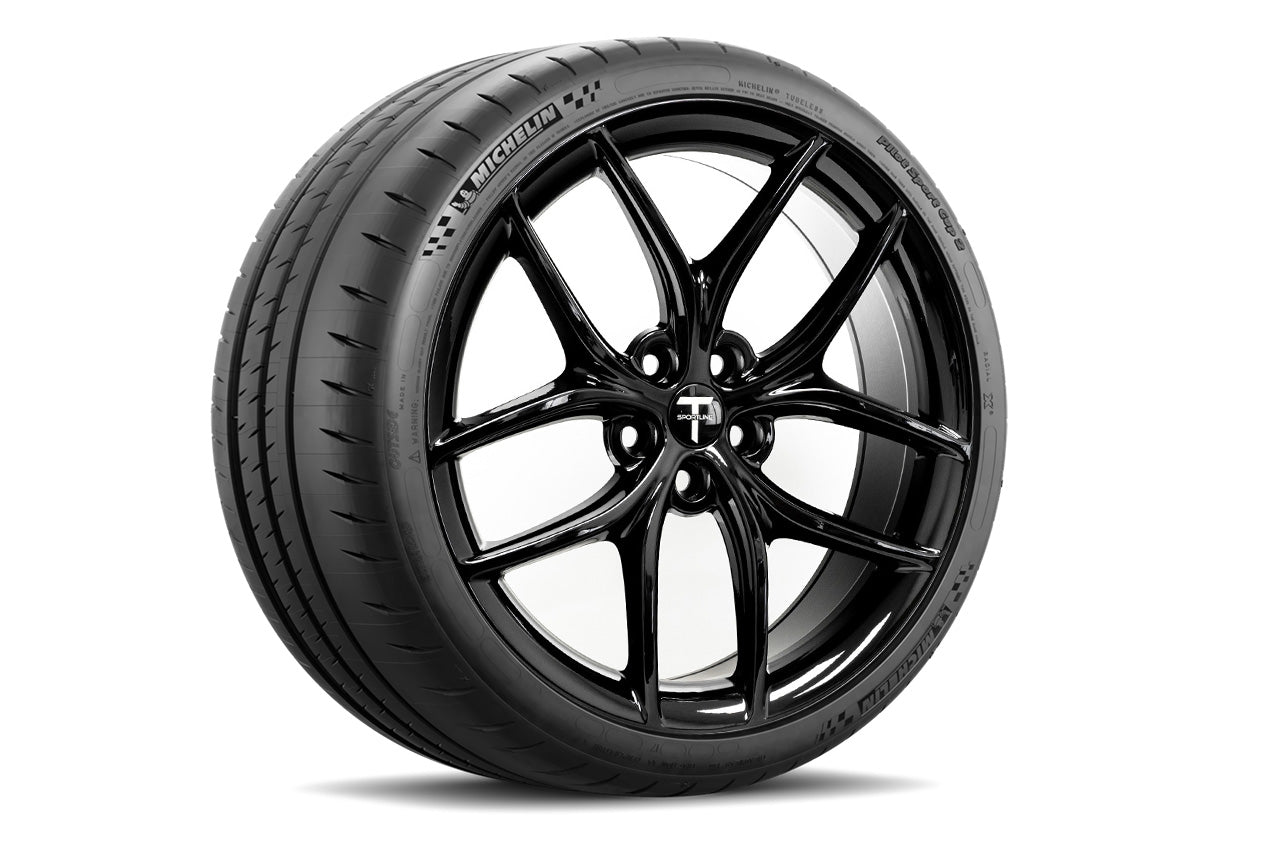 TS5 20" Tesla Model 3 Autocross & Road Racing Wheel and Competition Tire Track Package (Set of 4)