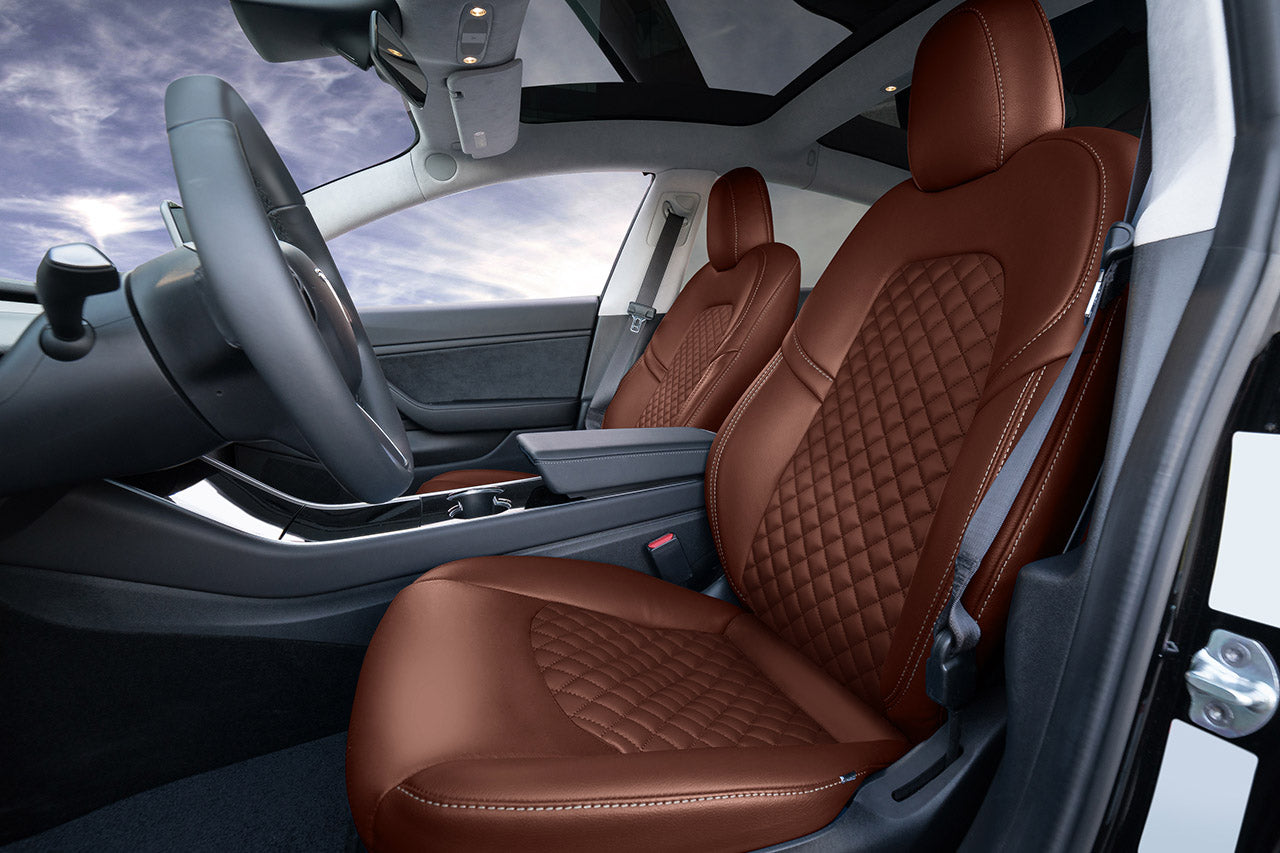 Tesla Model 3 (2017 - 2023) Seat Interior Upgrade Kit - Signature Diamond Design