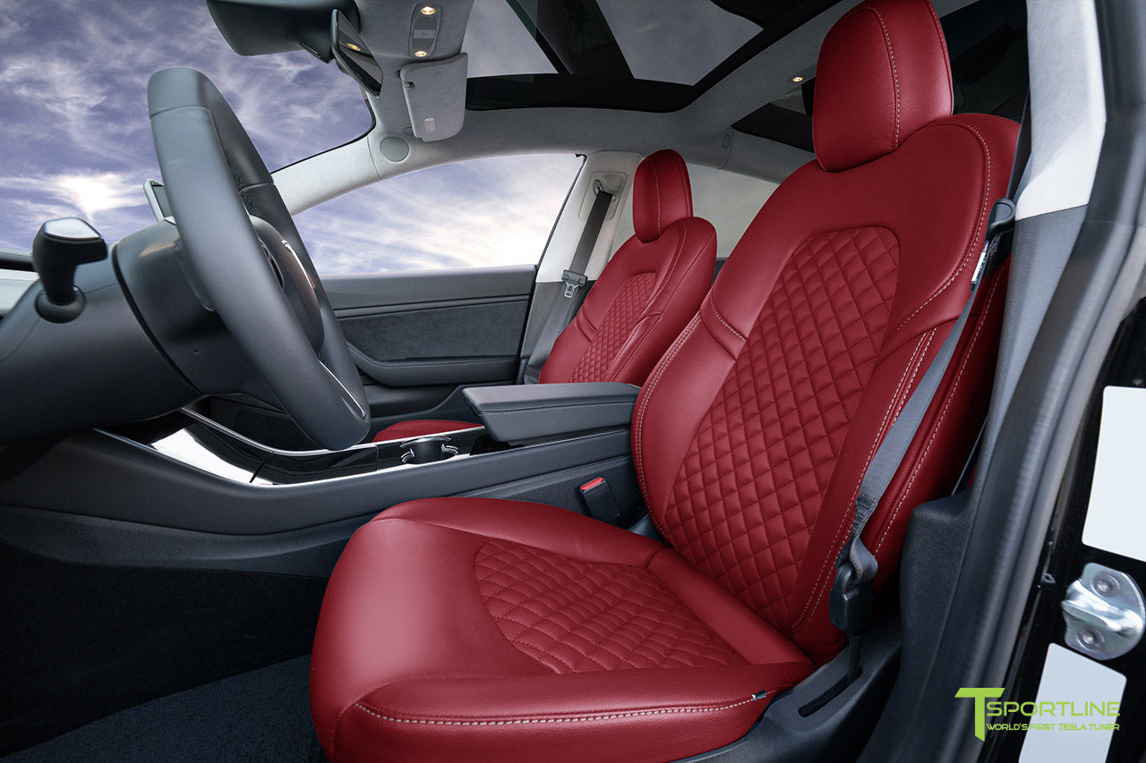 Tesla Model 3 (2017 - 2023) Seat Interior Upgrade Kit - Signature Diamond Design