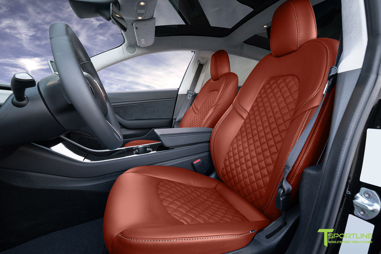 Tesla Model 3 (2017 - 2023) Seat Interior Upgrade Kit - Signature Diamond Design