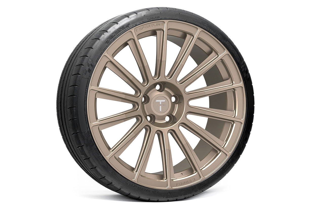 TS114 21" Tesla Model S Long Range & Plaid Wheel and Tire Package (Set of 4)
